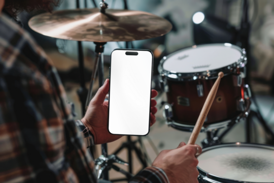 PNG mobile phone screen mockup, transparent design