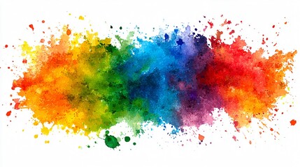 Fototapeta premium Vibrant Rainbow Color Abstract Painting Illustration