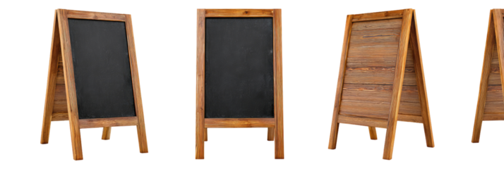 Three A-frame wooden chalkboards (1)
