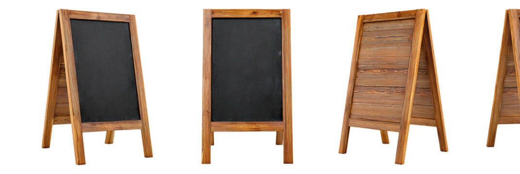 Three A-frame wooden chalkboards (1)