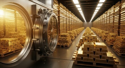 Massive Gold Bullion Vault: Secure Storage of Precious Metal Wealth