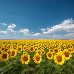 Obraz premium Sunflower field in bloom 