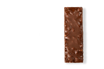 Chocolate bar isolated on white background