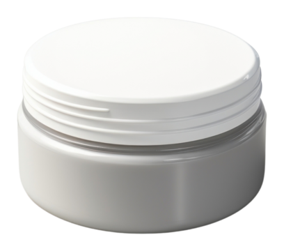 PNG Glossy shoe polish cream jar mockup gray container seasoning.