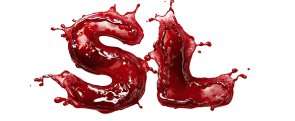 Blood-spattered letters "SL
