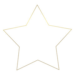 シンプルなゴールドの星型フレーム