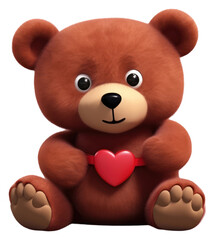 Fototapeta premium PNG Cartoon plush cute bear.