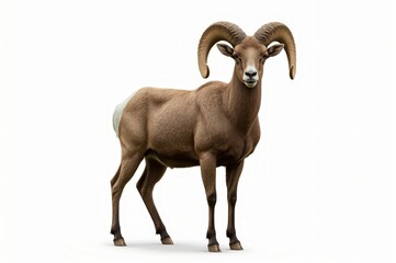 Obraz premium Majestic bighorn sheep posing, isolated, wildlife, nature, zoological