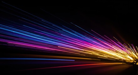 Abstract Light Trails at Night