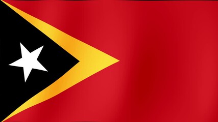 Beautiful and spectacular flag of EAST TIMOR waving harmoniously. - Powered by Adobe