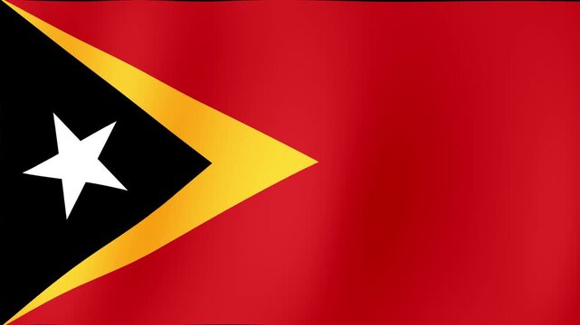 Beautiful and spectacular flag of EAST TIMOR waving harmoniously.