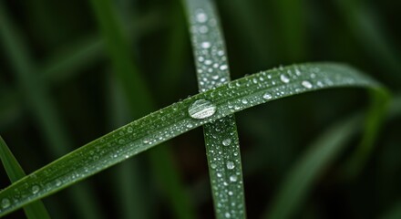 Dewdrops on Blades of Grass: A Macro Photography Masterpiece