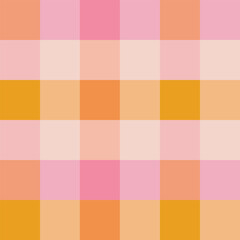 Warm seamless plaid pattern in pink and orange shades, great for textiles, digital papers, backgrounds, and fall-themed designs.