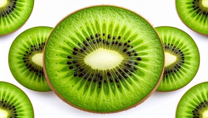 Fototapeta premium Vibrant kiwi slices bursting with fresh flavor and natural goodness, perfect for healthy living concepts.