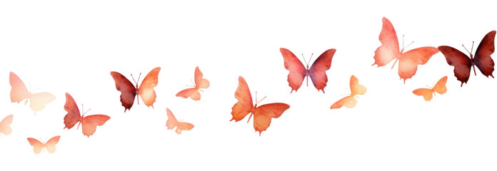 Naklejka premium PNG Rose gold butterflies animal white background butterfly.