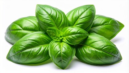 Vibrant fresh basil leaves, a natural ingredient for healthy cooking and gourmet recipes