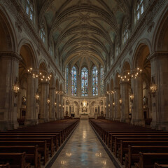 Fototapeta premium interior of the cathedral of st james in sibenik croatia