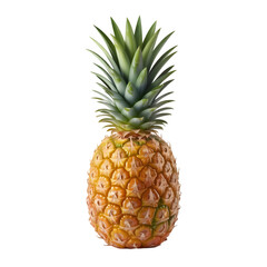 Fototapeta premium Ripe tropical pineapple with vibrant green leaves, perfect for healthy eating
