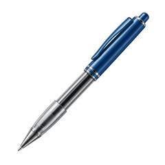 Fototapeta premium Blue Ballpoint Pen: Professional Writing Instrument, Close-up Product Shot