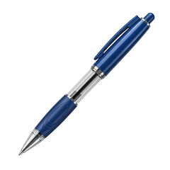 Blue Ballpoint Pen: Clear Barrel, Ergonomic Grip
