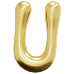 3D Liquid Gold U Icon © Flowicon