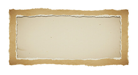 Torn Beige Paper Frame Rustic Texture Background for Creative Projects and Presentations