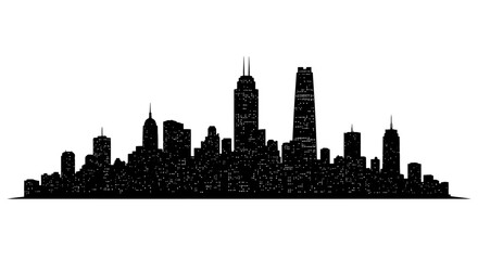 Obraz premium sleek cityscape silhouette perfect for urban design travel brochures and modern citythemed projects