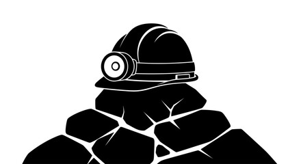 miner silhouette powerful symbol for mining geology and industrial strength ideal for safety campaigns resource extraction branding