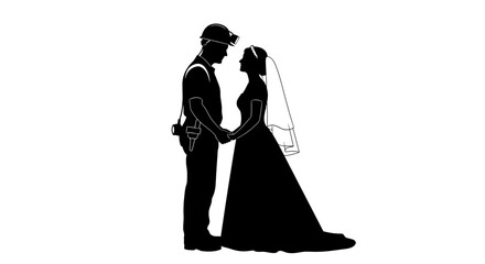 silhouette of a bride and groom a timeless symbol of love and commitment for wedding invitations announcements and romantic designs