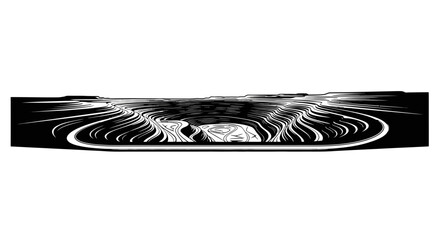 dramatic black and white illustration of a vast openpit mine perfect for mining geology or environmental reports websites and presentations