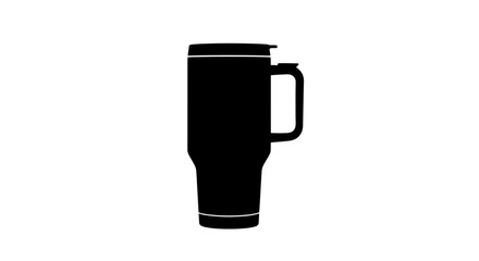 travel mug silhouette perfect for branding mockups and cafe menu designs