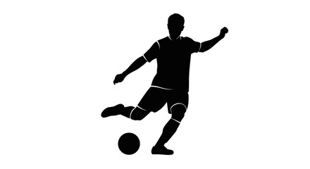 dynamic soccer player silhouette perfect for sports websites team logos and actionoriented designs needing a powerful visual