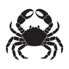 Crab icon vector. Crab Silhouette isolated white background. Vector Illustration