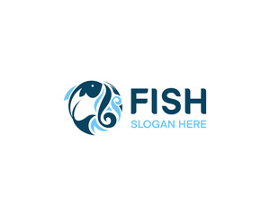 Obraz premium Fish and water logo