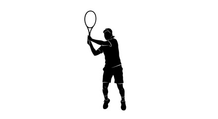 dynamic tennis player silhouette perfect for sports websites marketing materials and active lifestyle branding