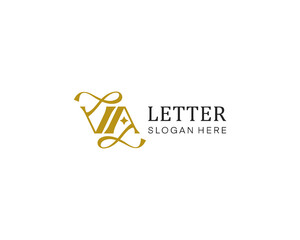 Elegant initial VA logo