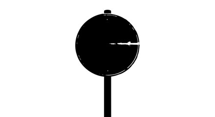 abstract black circle on a pole minimalist graphic for modern design projects website banners and tech presentations
