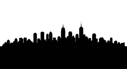 Obraz premium sleek cityscape silhouette perfect for urban themed designs websites and presentations instant download