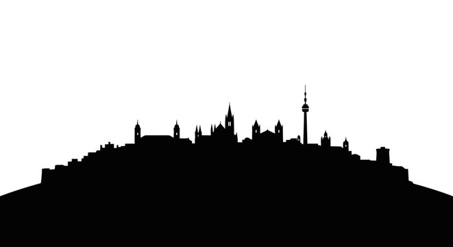 salamanca skyline silhouette perfect for travel brochures city guides and spanish cultural presentations