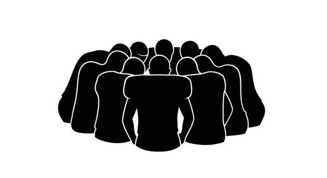 team huddle illustrative silhouette of football players strategizing before the game perfect for sports websites blogs and marketing materials
