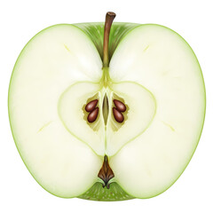 sliced green apple