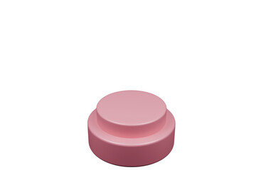 Pink podium, pill box, PNG