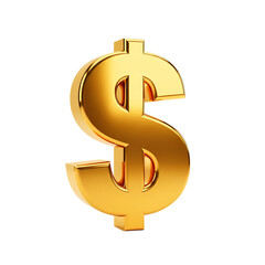 Fototapeta premium Shiny Golden US Dollar Sign: 3D Render of Currency Symbol