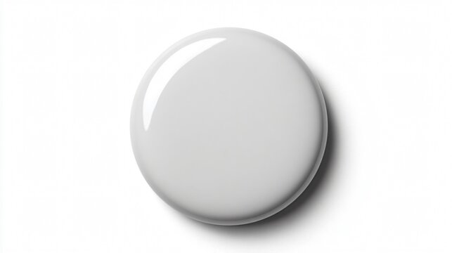 Professional White Blank Glossy Round Pin Badge Button for Designs