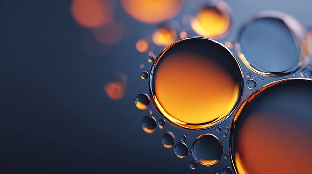 Abstract oil bubbles pattern macro photography - Powered by Adobe