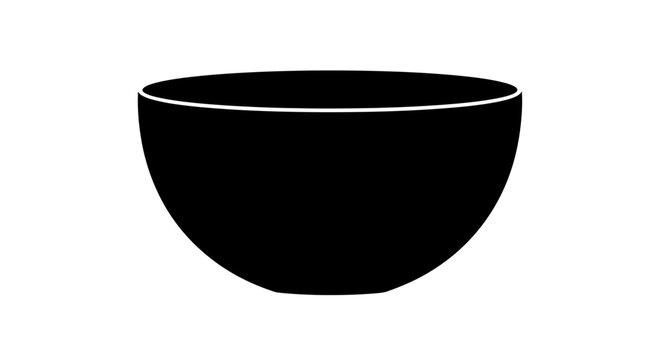simple black bowl perfect for minimalist website design food blog mockups or culinary branding projects