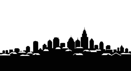 sleek cityscape silhouette perfect for urban design real estate and modern city branding projects