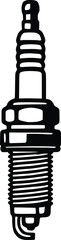 Obraz premium hand drawn vector illustration of spark plug
