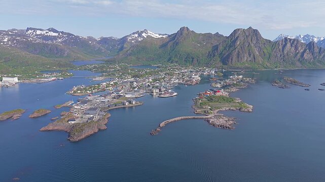 Scenic view  near Svolv&aelig;r in the lofoten islands, Norway