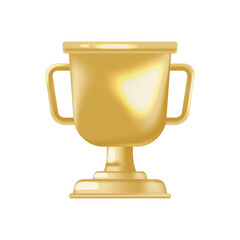 Gold Trophy Icon Best for Game Rewards Achievement Badges and Premium Event Certificates Design